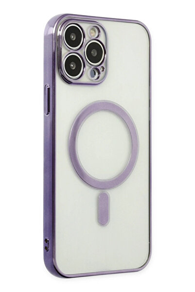 NewFace حافظة ايفون 14 برو مغناطيسية ليزر سيليكون - بنفسجي 1493411709