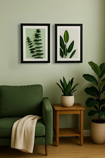 Tuğra Sanat Galerisi Dekoratif Tablo Seti 20x30 Cm Siyah Çerçeve Beyaz Paspar...