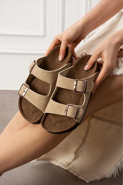 redtan Women's & Men's Casual Slippers - Double Tape Buckle |   Orthopedic Sole Daily Comfortable Home & Outdoor Slippers