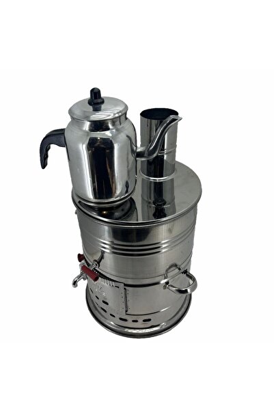 Cantayurdu Paslanmaz 304 Çelik Demlikli 7 litre Semaver