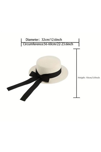 laviyonsa Gondola Model Ribbon Straw Summer Hat
