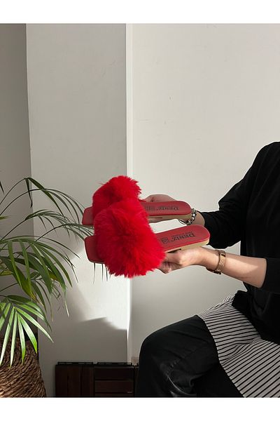 Behtah Kundura Luxury Women's Slippers - Furry, Silent Sole, Guest Bundle Dowry House Slippers
