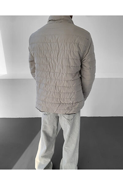 Miss Lida Сірий колір Капітоне Надувний Сезонний Пальто