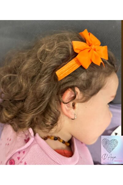 Darya Dd179 Orange Bow Baby & Kids Hair Band