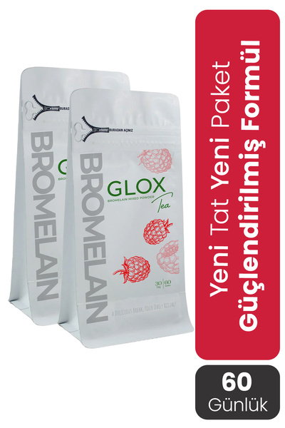 Glox Tea Glox Bromelain Bitkisel Çay 60 Günlük Kullanım