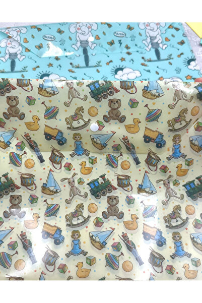 ZeCo Collection Filin Yolculuğu ve Oyuncak Desenli Çıtçıtlı A4 2’li Dosya Seti / Düzenleyici Klasör