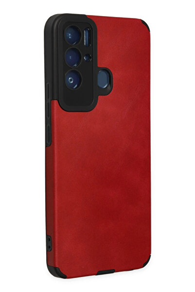 NewFace Tecno Pova Neo Case Loop Leather Silicone - Red Hnzrn