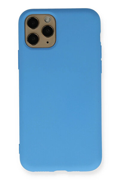 NewFace حافظة ايفون 11 برو نانو من الداخل سيليكون مخملي - ازرق 1491818709