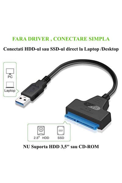 CLASSLIGHTS Convertor hard disk cu USB 3.0 la SATA 4TB, 130mm, ElectroAZ