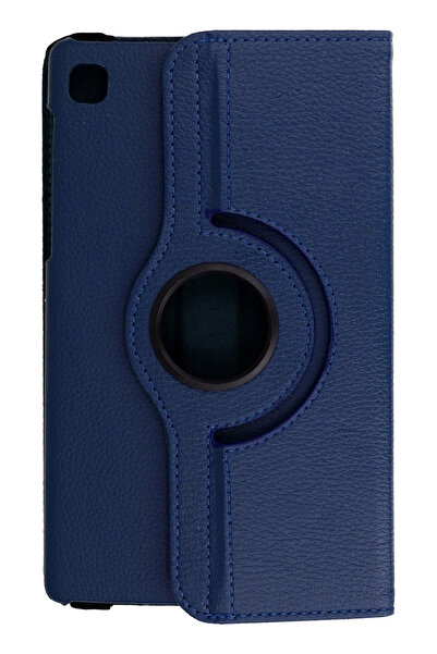 NewFace سامسونج جالاكسي T220 تاب A7 لايت 8.7 حافظة 360 حافظة جلدية للكمبيوتر اللوحي - أزرق داكن LZWDR