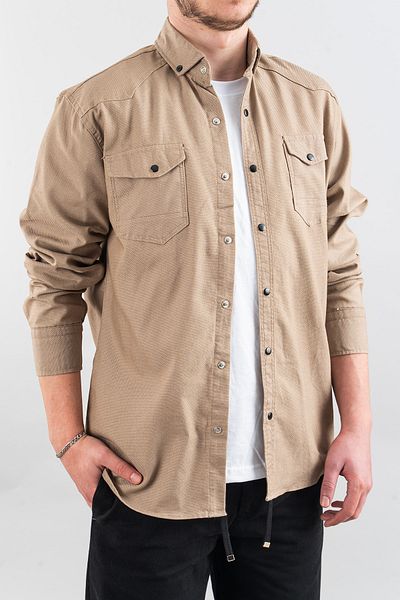 bombe Ανδρικό Slim Fit Slim Fit Ανδρικό τζιν πουκάμισο Mink