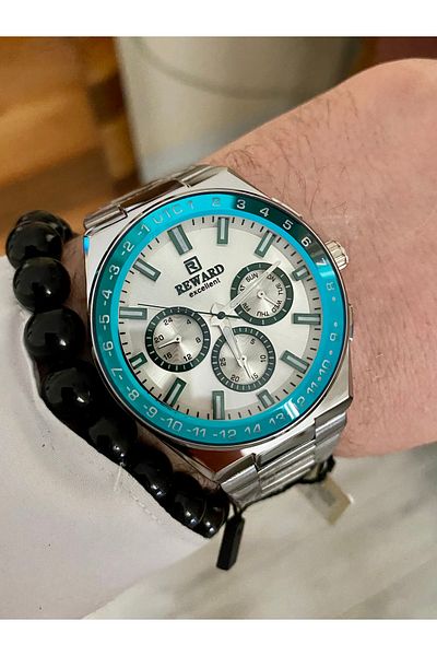 Reward Waterproof Steel Silver Color Men Wrist Watch a 140067