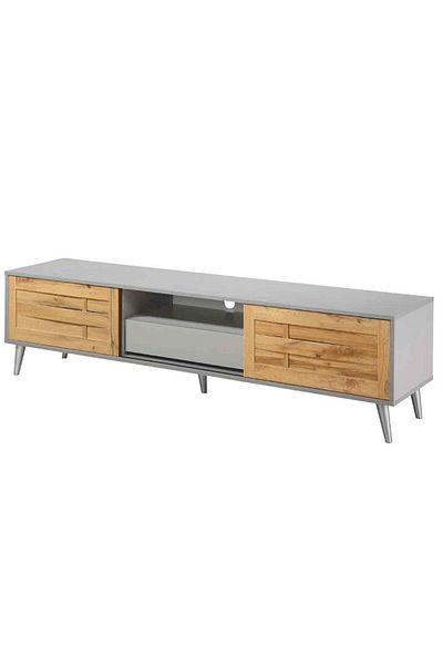 Others Elegant Wooden TV Table with Storage Shelves