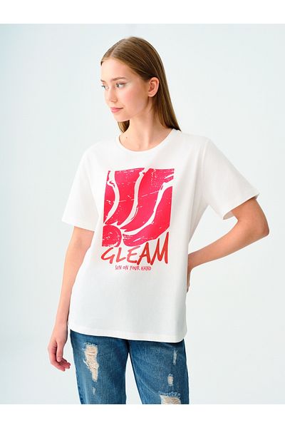 Loft Γυναικείο T-Shirt Regular Fit - Μανίκια