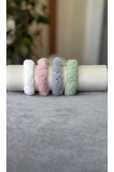 Chicom Kadın 4'lü Peluş Zarif ve Sevimli Simit Lastik Toka Seti Vintage Yeniy...