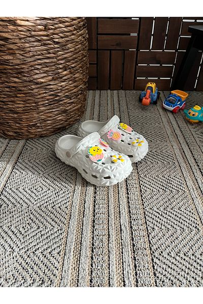 Behtah Kundura Girls Boys Children's Closed Front Garden Pool Daily Sandals Non-Slip Sole Slippers New Season
