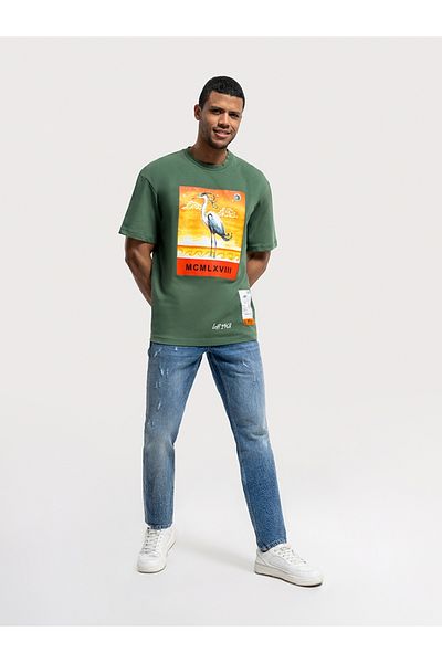 Loft Ανδρικό Loose Fit T-Shirt - Κοντό Μανίκι