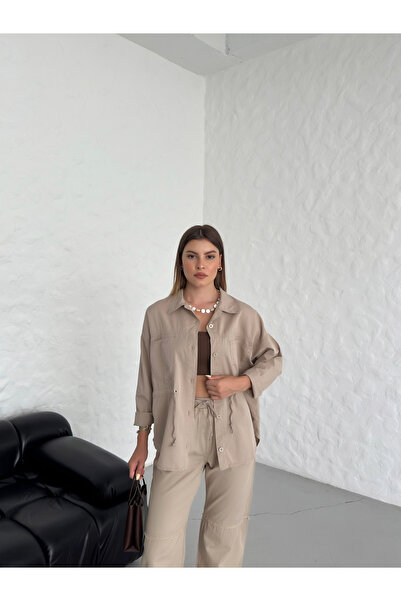 SOLİS MODA Women's linen double set