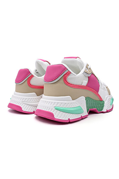 Tmall Pantofi sport pentru femei, cu inserții de plasă, D1388, fuchsia