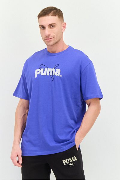 Puma Men Sportswear Fit Short Sleeves Outdoor T-Shirt, Blue