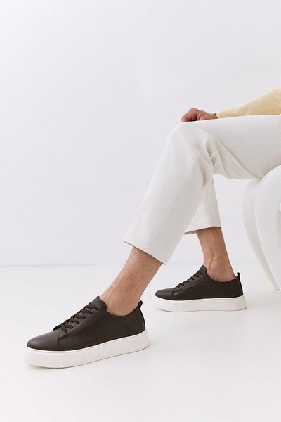 Yaya by Hotiç Brązowe męskie buty casualowe 02AYY308480A480
