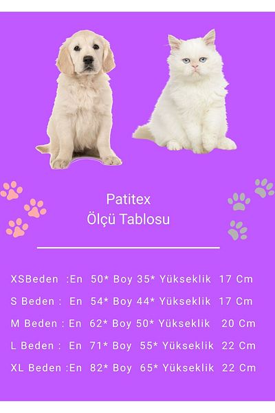 PATİTEX Cat-Dog Bed - Washable Bed a Quality -Gabardine Fabric -Quality Dog Beds