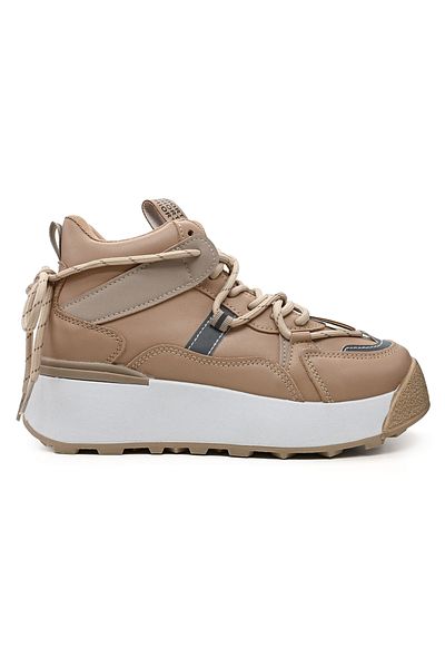 Tmall Pantofi sport inalti de dama,D1314,Din Piele ecologica,Kaki