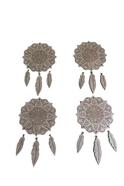 OES HOME Ahşap Boyama Mandala Temalı 4'lü Boyama Hobi Seti