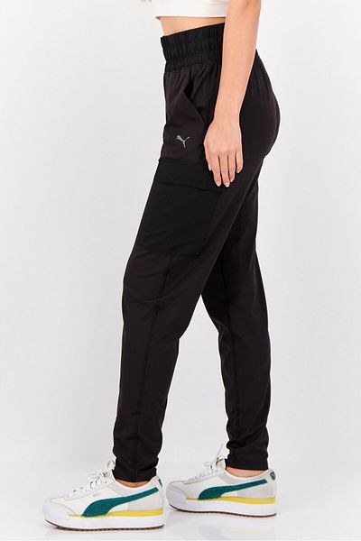Puma Women Sportswear Fit Brand Logo Outdoor Track Pants, Black