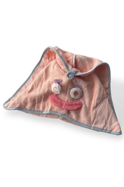 CAŞ DEKORASYON Рожевий рушник для волосся з фігуркою монстра / Bonesi