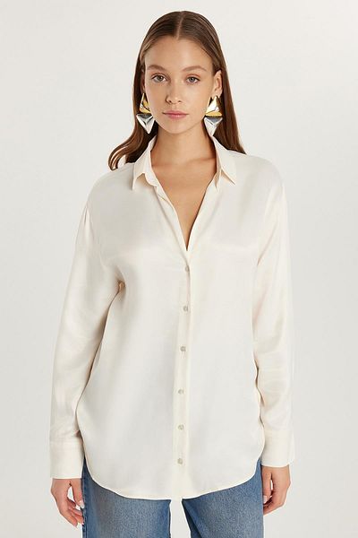 Tudors Women's Slim Fit Slim Fit Ecru Shirt