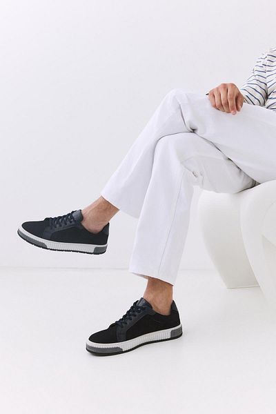 Yaya by Hotiç Herren-Freizeitschuhe aus Nubukleder in Marineblau