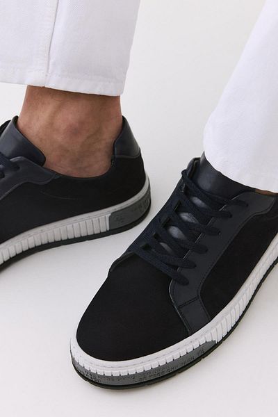 Yaya by Hotiç Herren-Freizeitschuhe aus Nubukleder in Marineblau