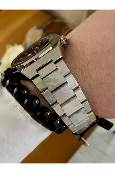 Reward Steel Cord Silver Color Waterproof Men Wrist Watch Bangle Gift