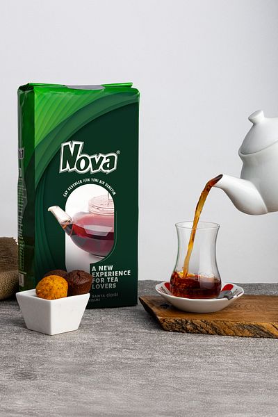 organikbakal bakma al Nova Okra Flower Blended (10%) Black Tea 1000 Gr