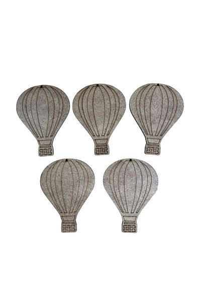 OES HOME 5Pcs Air Balloon Wooden Painting School Course Kindergarten Activity Holiday Event Hobby Set