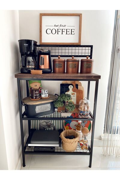 SVEB ATÖLYE Lüks Kahve Köşesi / Mutfak Rafı / Mutfak Bangosu / Çok Amaçlı Raf...