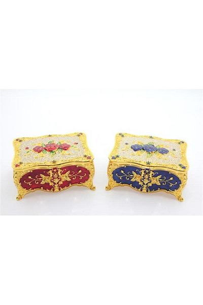 Kuzgun Online Shop Floral Metal Stone Jewelry Box