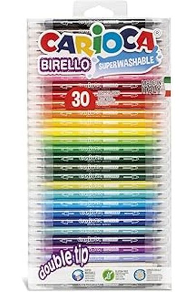 MAGNESİA Carioca Birello - 30 Pack Super Washable Double Sided Crayons