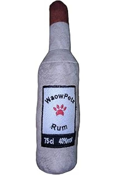 Mu Art Waowpets Animal Products Bottle Toy, Dog Toy, Cat Toy, Plush Toy (White)
