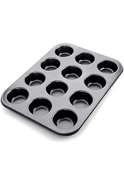 Hepta Collection Orret Home Muffin and Cup Cake Baking Tray, 12 Compartment Oven Dish for Muffin