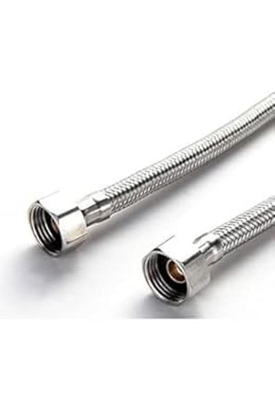 STOREMAX Bystoreby Pieces 3/8 Female Steel Toilet Connector Flex Hose Spiral 80 cm Newdesing 646268