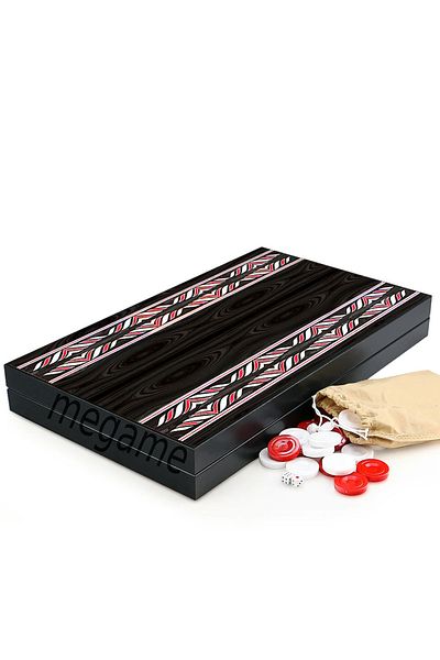 megame Yenigün Trendy Backgammon Black Mother of Pearl, Luxury Quality Backgammon, Paillette Backgammon