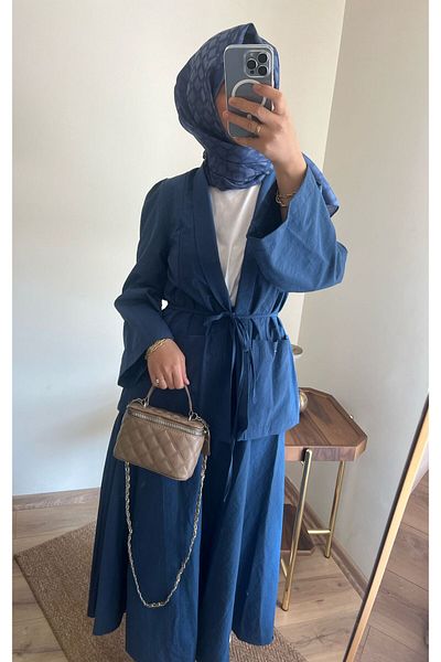 Line By Touches Front Tie Jacket Skirt Suit