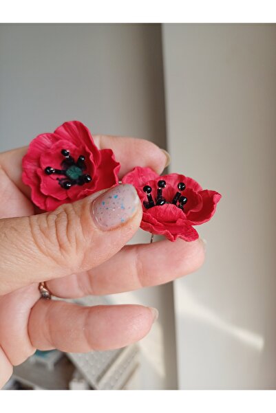 CREATİVESHOP Gelincik Küpeleri, İlkbahar Küpeleri, Hediye fikri, Anneler İçin Benzersiz Hediye