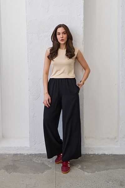 QANU Elastic Skin-Sel Trousers Black