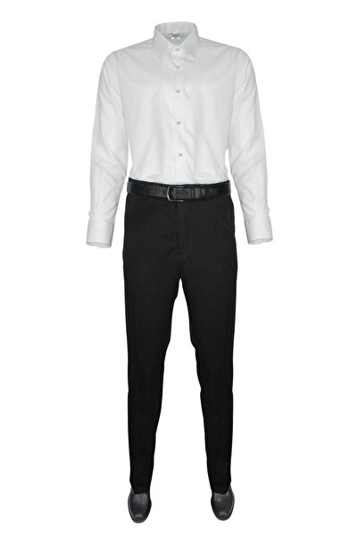 SAYGINLAR İŞ TEKSTİLİ قميص كلاسيكي بياقة وأكمام طويلة