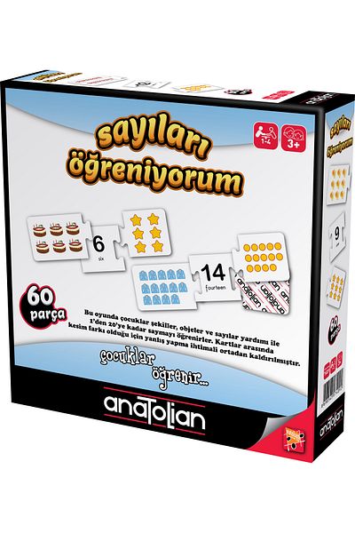Anatolian Puzzle I'M Learning Numbers - 60 Piece Educational Game 7409
