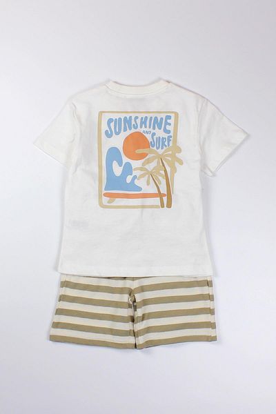 Minipomes Boy's Combed Cotton Shorts Set