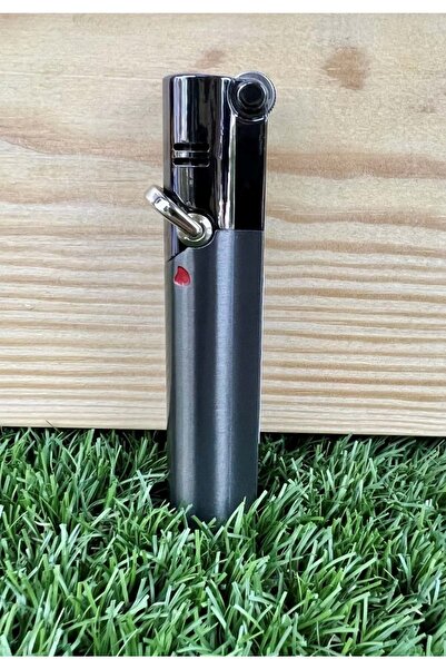 Hunter Metal Antrasit Koyu Gri Renk Taşlı Çakmak